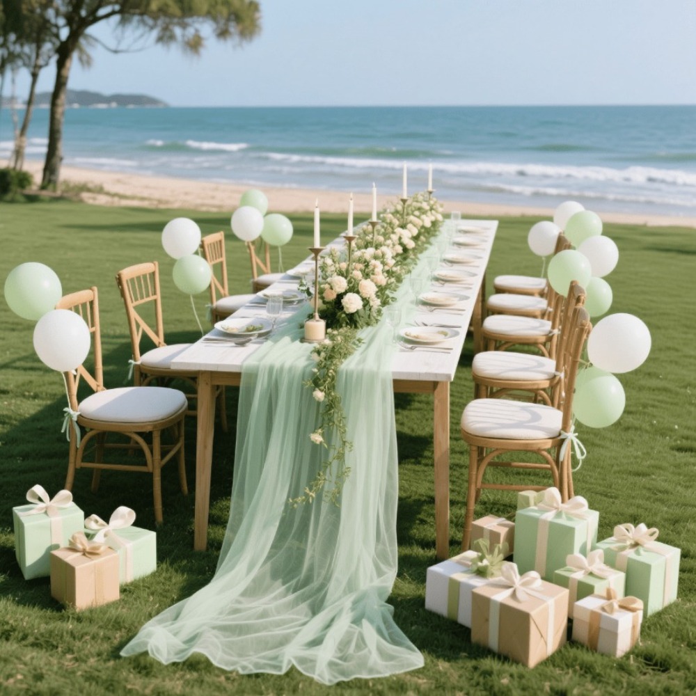 Wedding Ceremony Supply - 웨딩 시어 테이블 러너, 보헤미안 스타일의
