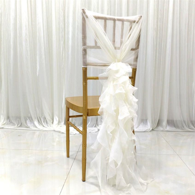 대나무 의자 장식 치아바리 의자 커버 웨딩 의자 커버  - Chair Sash Organza 리뷰 및 가격