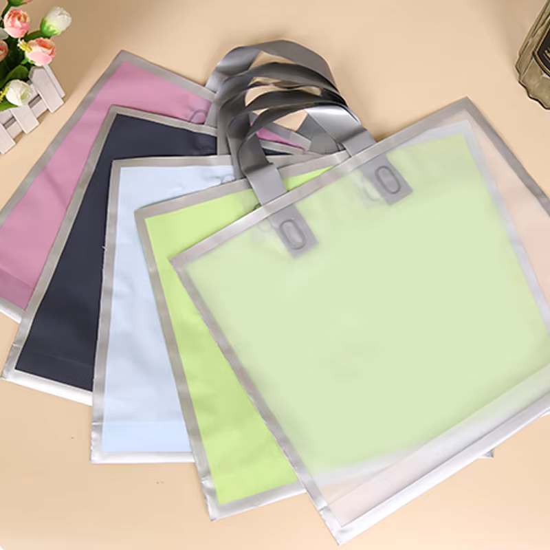 50개입 무광 핸드 쇼핑백, 은색 테두리 선물 가방,  - Wedding Supply Store 리뷰 및 가격