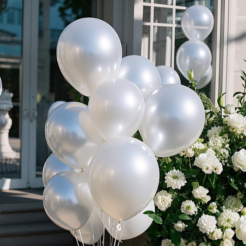 펄 화이트 풍선 세트, 생일, 결혼식, 발렌타인데이,  - Wedding Ceremony Supply 리뷰 및 가격