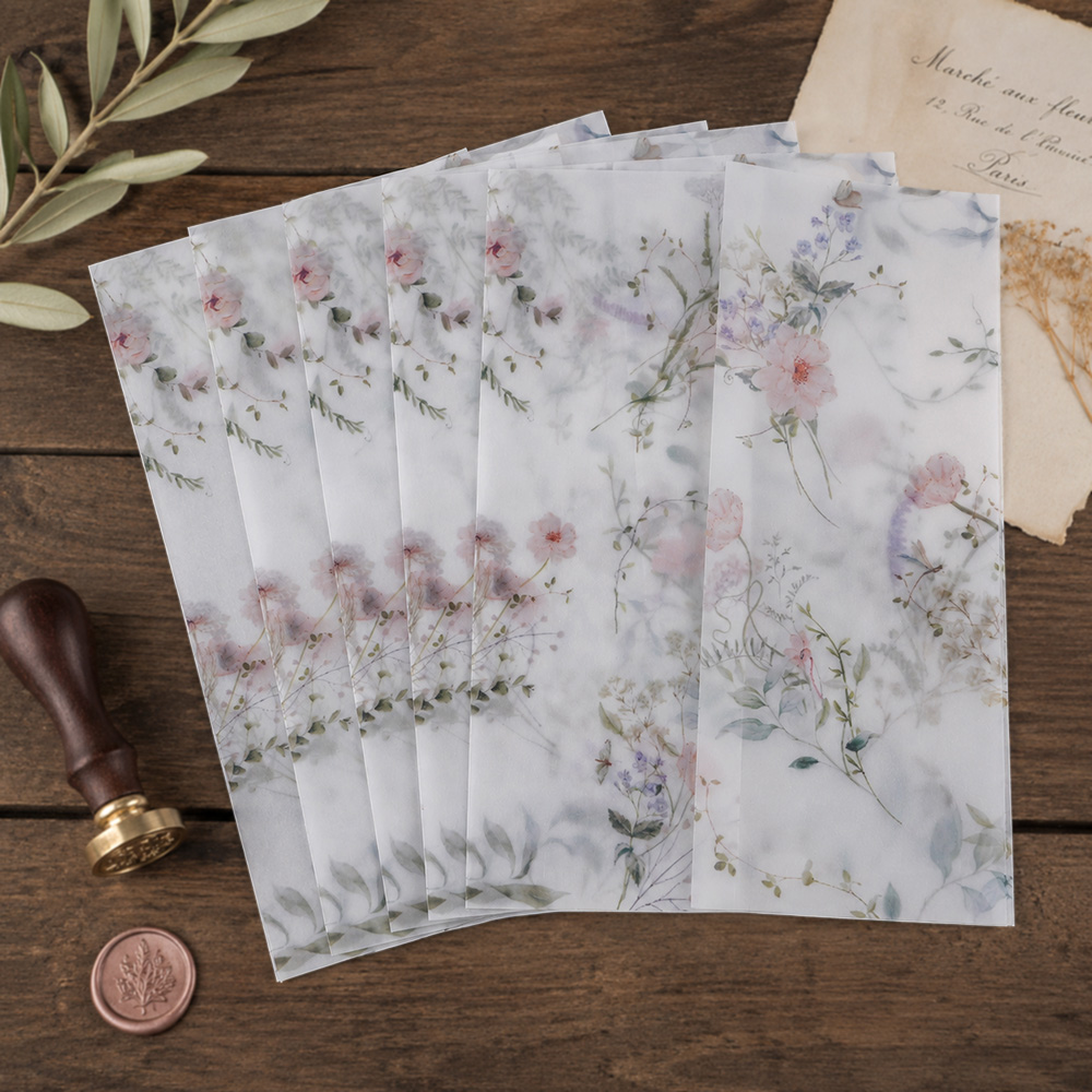 20/50개입 수채화 야생화 무늬 벨럼 랩, DIY 벨 - Wedding Envelopes 리뷰 및 가격
