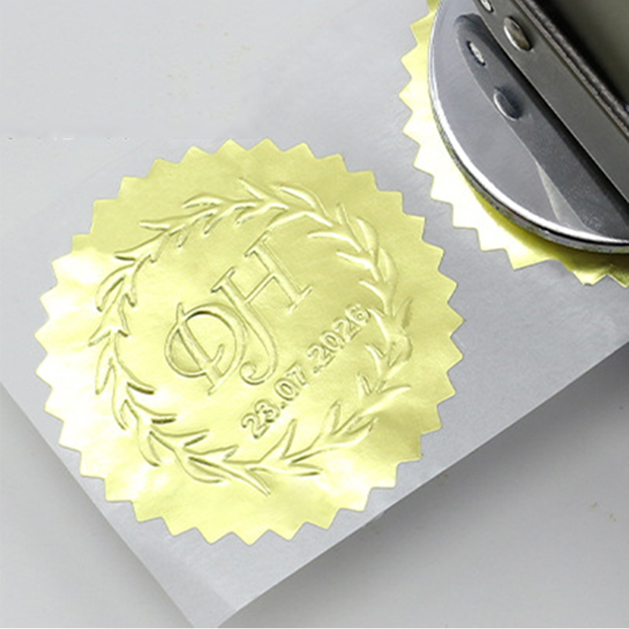 20장 45mm 원형 물결 모양 가장자리 양각 씰 스티 - Wedding Envelopes 리뷰 및 가격