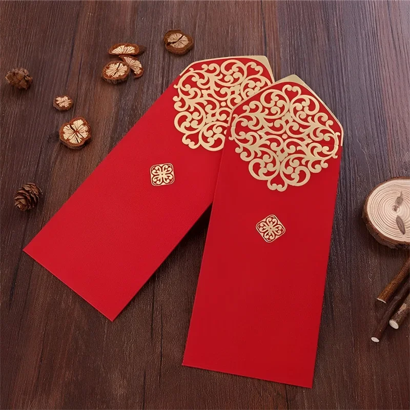 10pcs 중국어 빨간 봉투 골드 인쇄 빨간 주머니 봄 - Wedding Envelopes 리뷰 및 가격
