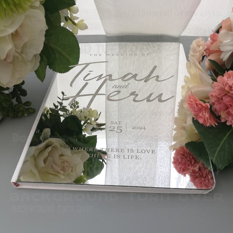 개인 맞춤형 웨딩 방명록, 러스틱 거울 각인 서예 날짜 - Wedding Ceremony Supply 리뷰 및 가격