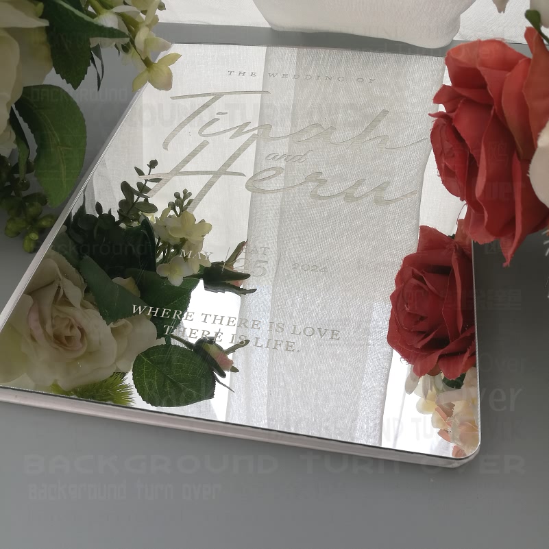 개인 맞춤형 웨딩 방명록, 러스틱 거울 각인 서예 날짜 - Wedding Ceremony Supply 리뷰 및 가격