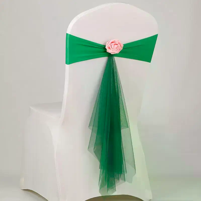 오간자 의자 커버 꽃 스판덱스 오간자 의자 장식 웨딩  - Chair Sash Organza 리뷰 및 가격