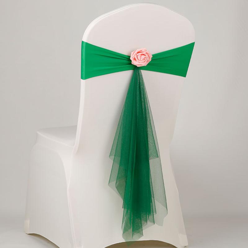 오간자 의자 장식 리본 1개, 꽃무늬 스판덱스 오간자  - Chair Sash Organza 리뷰 및 가격